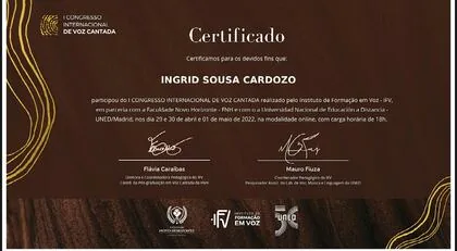 I Congresso Internacional de Voz Cantada
